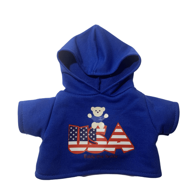 Blue usa teddy bear hoody