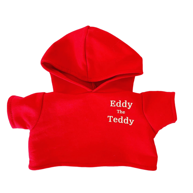 red teddy bear hoodie