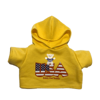Yellow USA Eddy The Teddy Hoodie