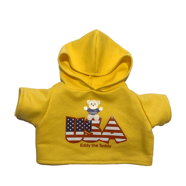 Yellow USA Eddy The Teddy Hoodie